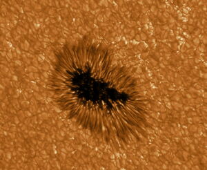 A sunspot in highest resolution (KIS).